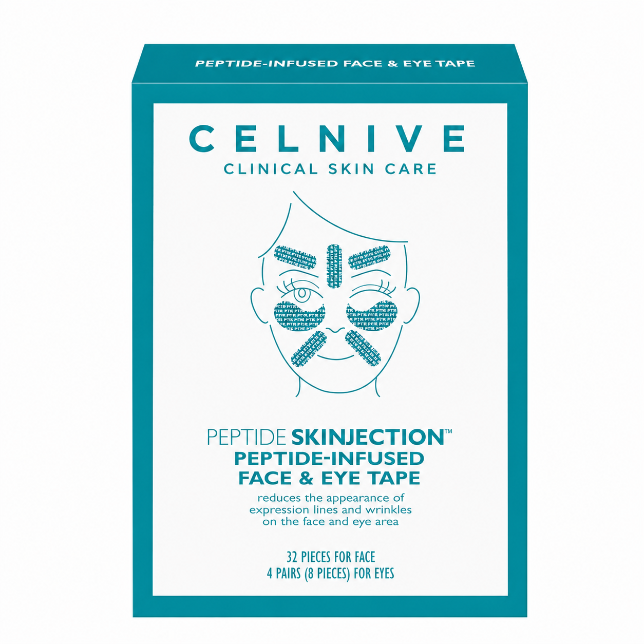 Celnive Peptide-Infused Face & Eye Tape | Face Tape For Wrinkles and Aging Skin | Peptide Face Tape