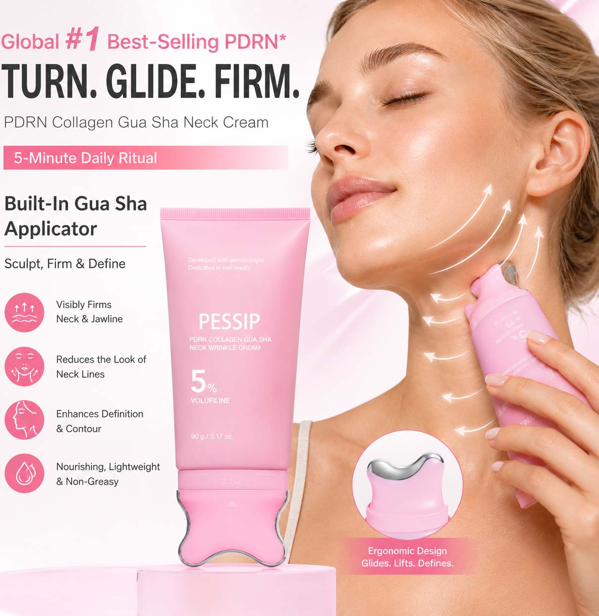[NEW] PESSIP PDRN Collagen Gua Sha Anti-Wrinkle Neck Cream