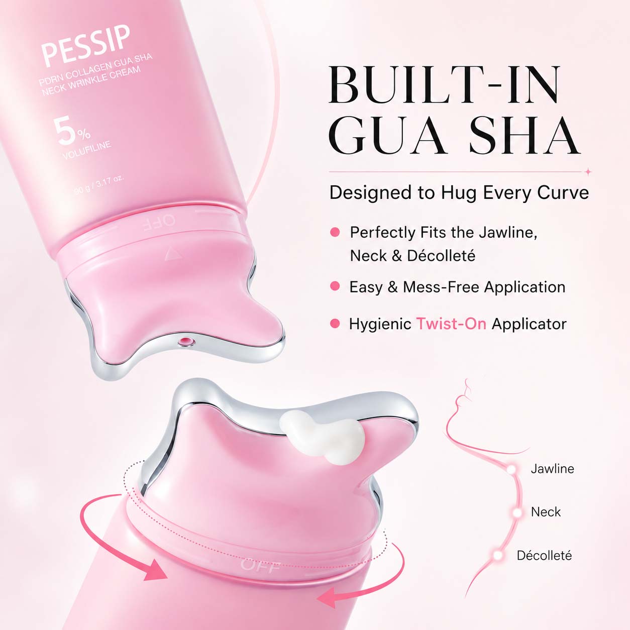 [NEW] PESSIP PDRN Collagen Gua Sha Anti-Wrinkle Neck Cream