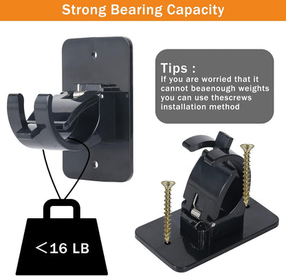 Self-Adhesive Curtain Rod Clips, Universal Plastic Curtain Rod Clips, No Drilling