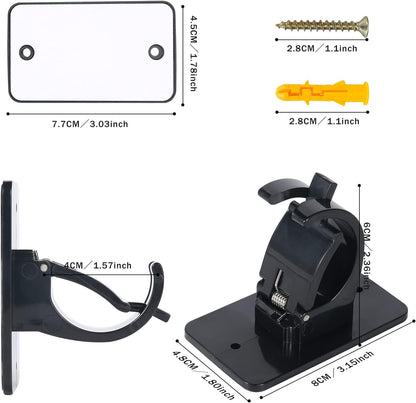 Self-Adhesive Curtain Rod Clips, Universal Plastic Curtain Rod Clips, No Drilling