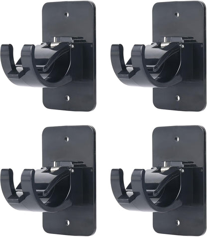 Self-Adhesive Curtain Rod Clips, Universal Plastic Curtain Rod Clips, No Drilling