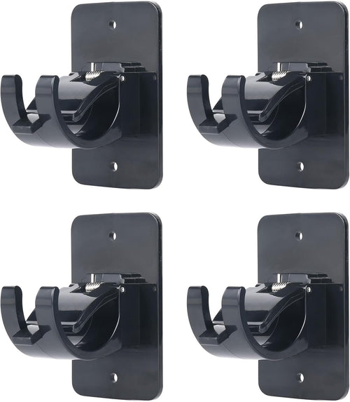 Self-Adhesive Curtain Rod Clips, Universal Plastic Curtain Rod Clips, No Drilling